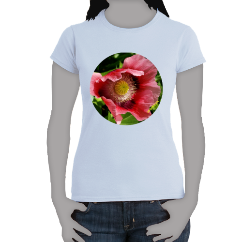 Oriental Poppy Women's Softstyle Tee - Gildan + Mug  'n Tee