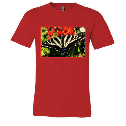 Butterfly on Centranthus- Unisex Jersey Short Sleeve Tee - Bella+Canvas +Mug 'n Tee