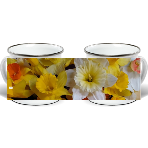 Enamel Mug -  Wagonesta - Daffodil Mixed Bouquet