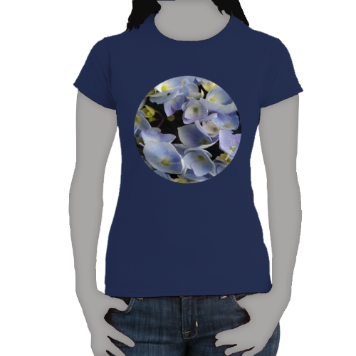 Light Periwinkle Hydrangeas- Women's Softstyle Tee - Gildan + Mug 'n Tee