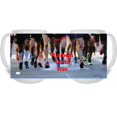 15 oz Ceramic Mug - Wagonesta- Runners Gotta Run