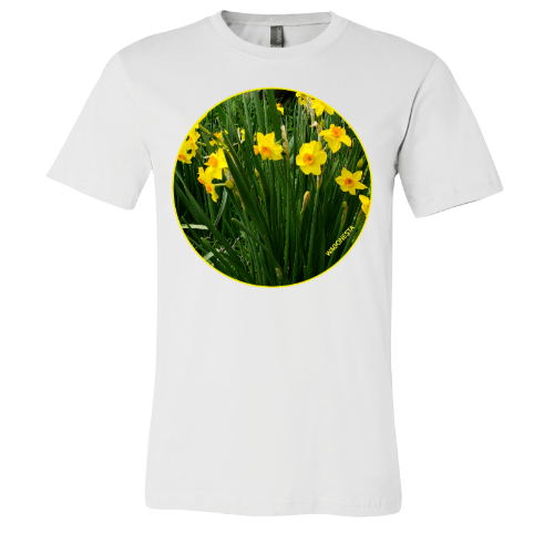 Daffodils in Green - Unisex Jersey Short Sleeve Tee - Bella+Canvas+Mug 'n Tee