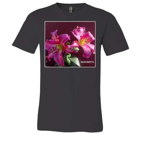 Pink Lilies - Unisex Jersey Short Sleeve Tee - Bella+Canvas +Mug 'n Tee