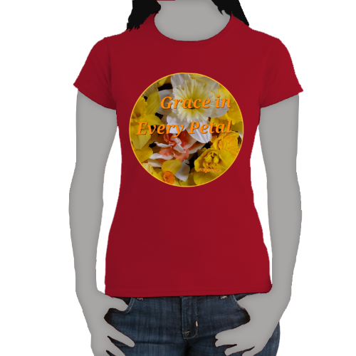 FAITH - GRACE IN EVERY PETAL- Women's 100% Cotton Short Sleeve Tee