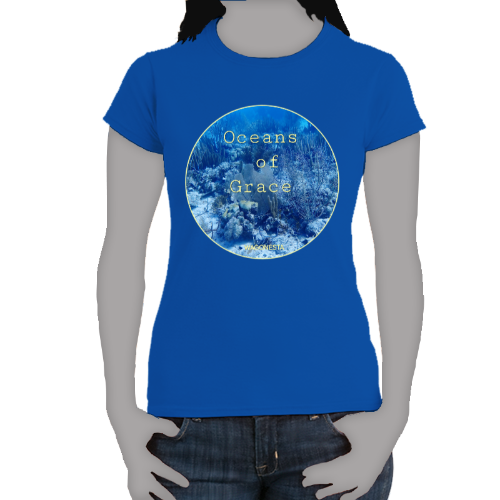 FAITH - OCEANS OF GRACE - Women's 100% Cotton Short Sleeve Tee