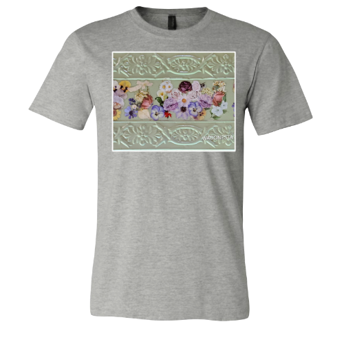 Strips of Posies - Unisex Jersey Short Sleeve Tee - Bella+Canvas+Mug 'n Tee