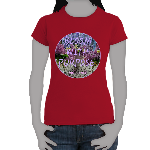 FAITH - BLOOM WITH PURPOSE - Women's 100% Cotton Short Sleeve Tee