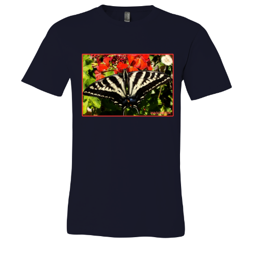 Butterfly on Centranthus- Unisex Jersey Short Sleeve Tee - Bella+Canvas +Mug 'n Tee