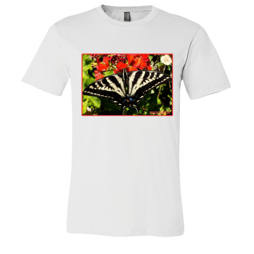 Butterfly on Centranthus- Unisex Jersey Short Sleeve Tee - Bella+Canvas +Mug 'n Tee