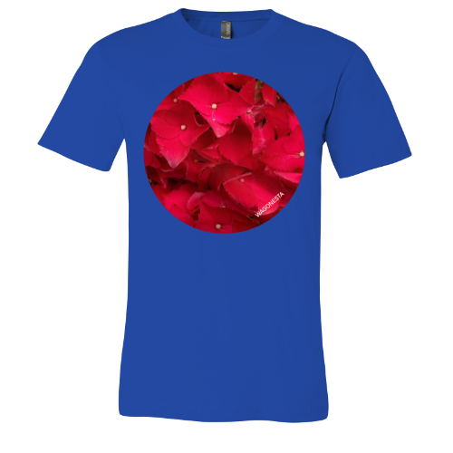 Red Hydrangea  - Unisex Jersey Short Sleeve Tee - Bella+Canvas + Mug 'n Tee