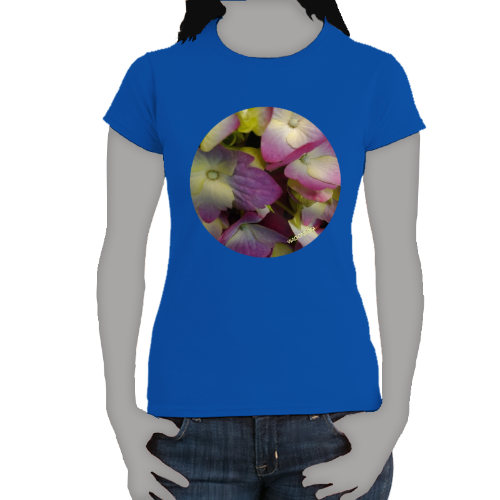 Lavender Yellow  Hydrangea - Women's Softstyle Tee - Gildan + Mug 'n Tee