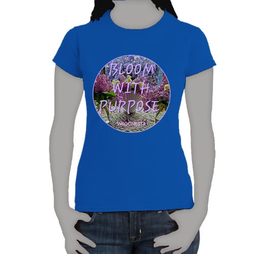 FAITH - BLOOM WITH PURPOSE - Women's 100% Cotton Short Sleeve Tee