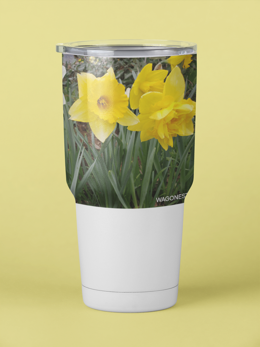 30 oz Insulated Steel Tumbler - Wagonesta - Group of Daffodils